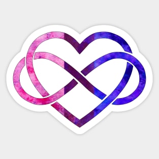 Polyamory Heart - Bi Pride Sticker